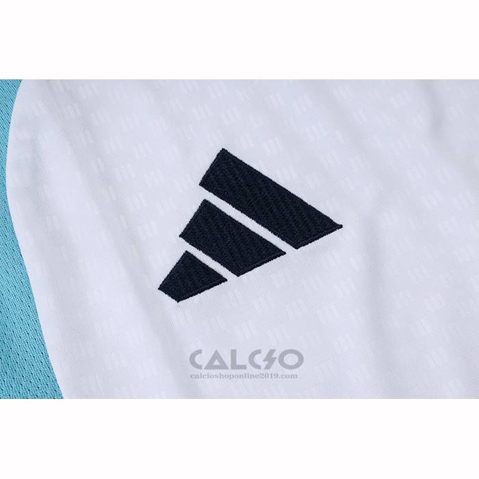 Tuta da Track Argentina Manica Corta 2025-2026 Bianco - Pantaloncini